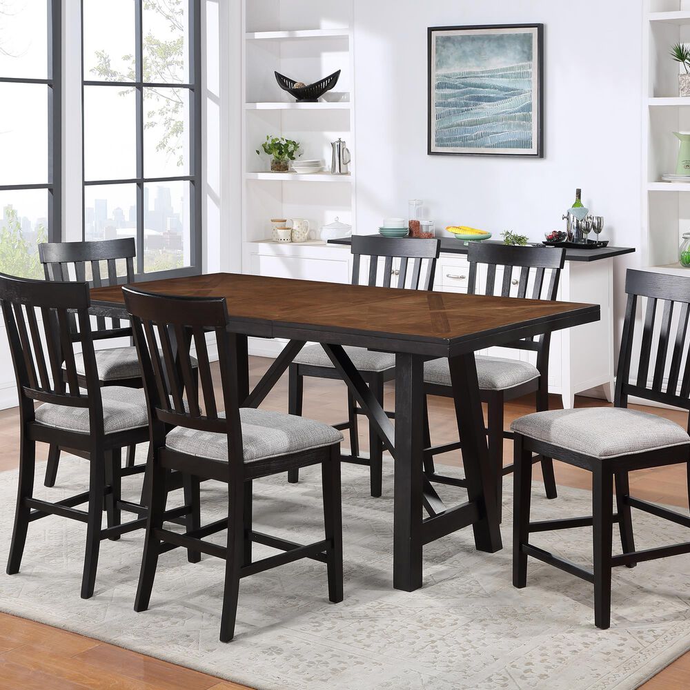 Steve Silver Halle Counter Dining Table in Ebony Brown, , large