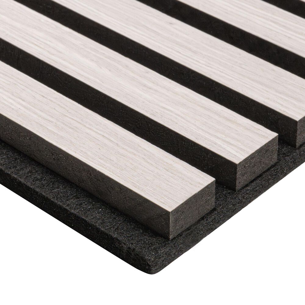 MS International Acoustic Wood Slat Fog 24" x 48" Wall Panels, , large