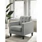 HOMLUX Tufted Back Accent Arm Chair in Light Gray, , large