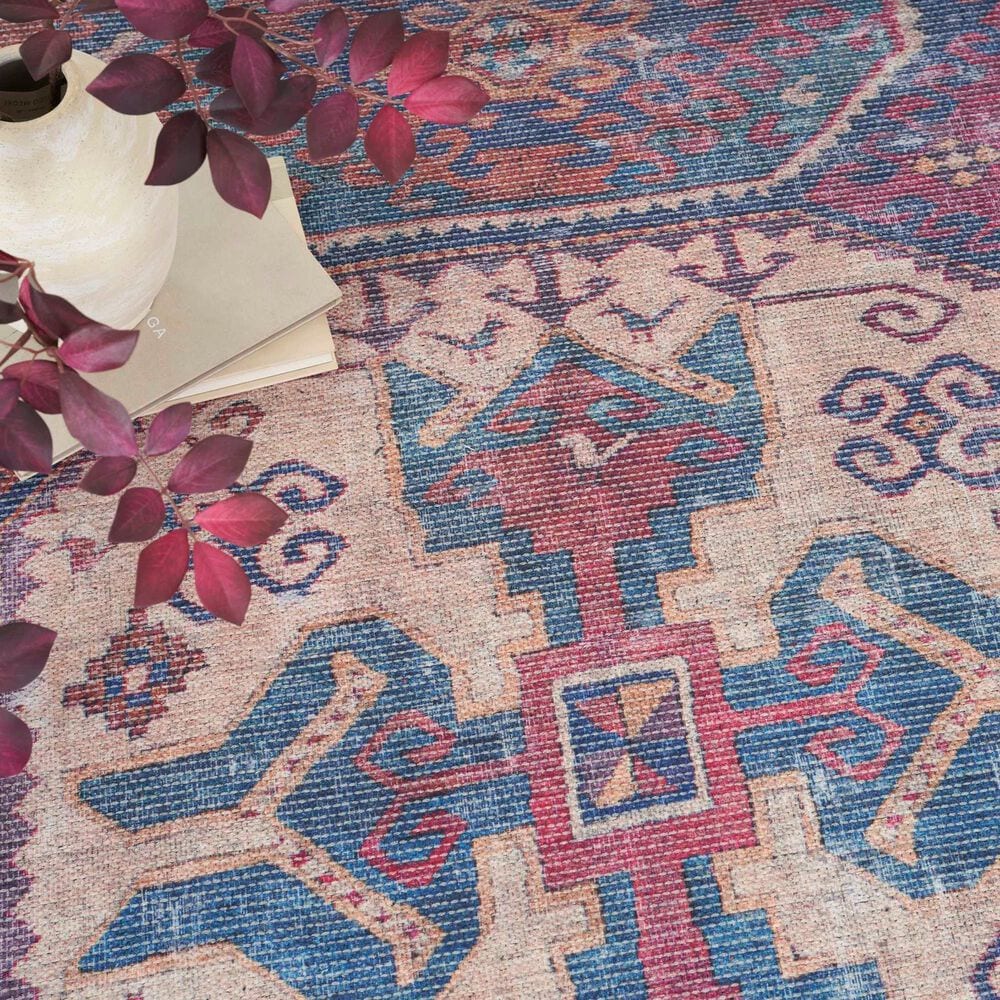 57 Grand by Nicole Curtis Series 1 9&#39;2&quot; x 12&#39; Red, Beige and Navy Area Rug, , large