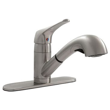 MS International Pull-Out Sprayer Kitchen Faucet in Brushed Nickel, , large