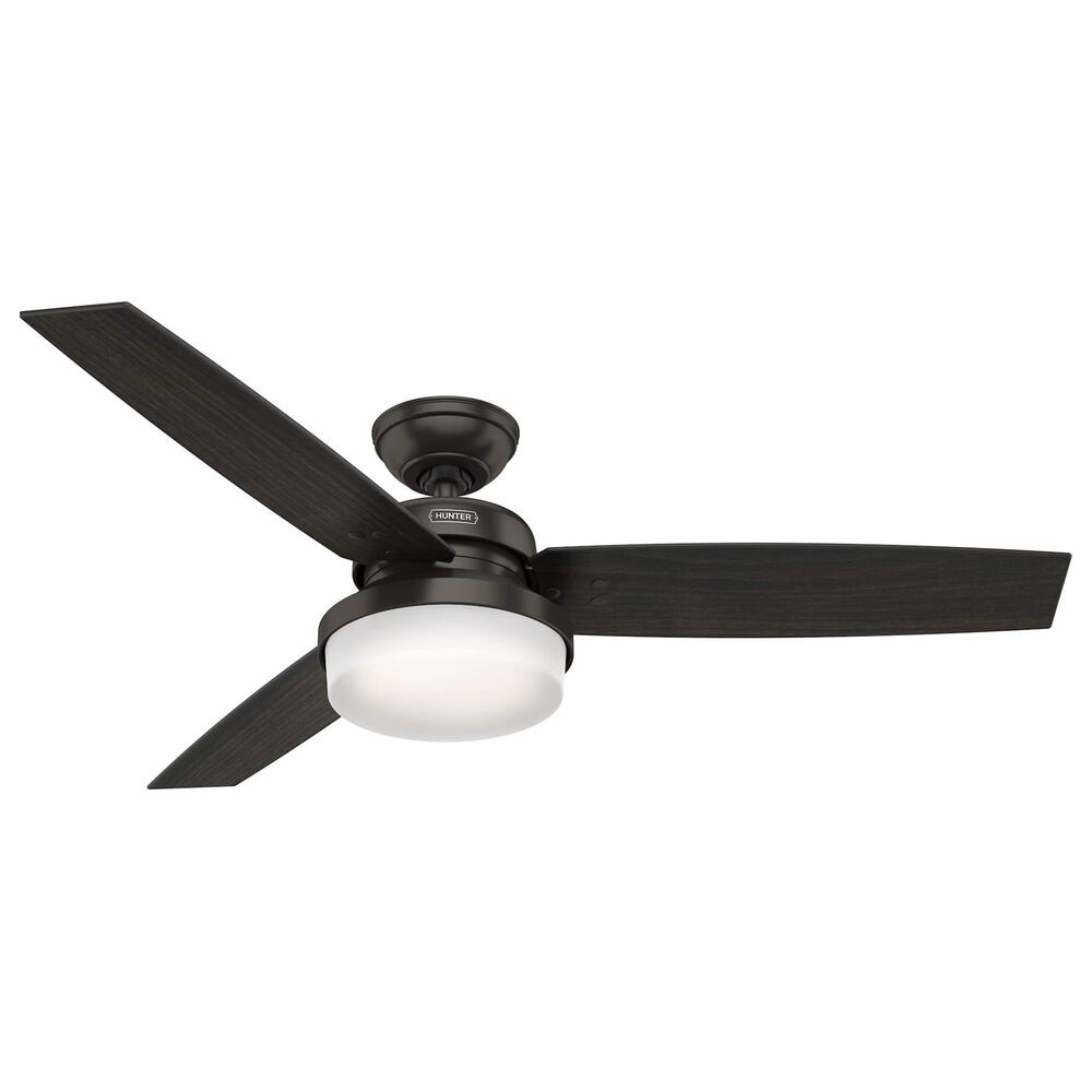Hunter Sentinel 52&quot; Ceiling Fan with LED Lights in Premier Bronze, , large