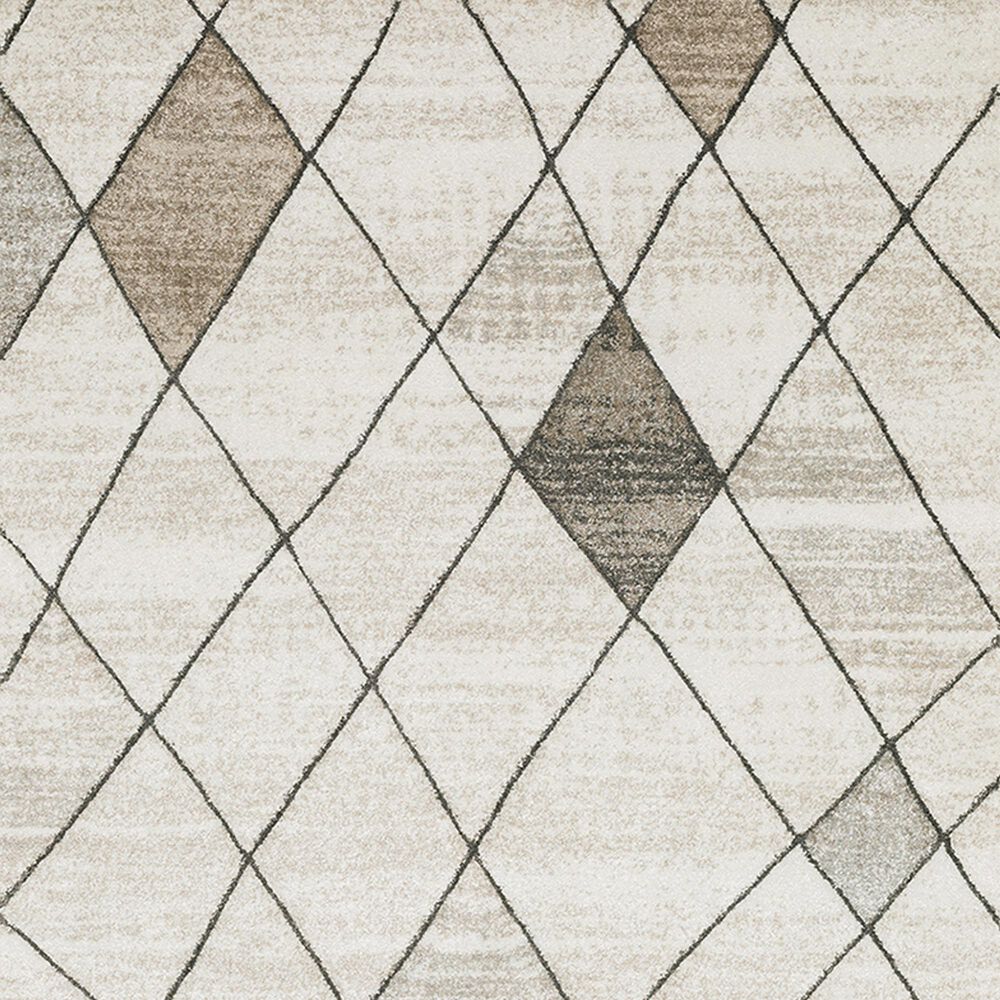 Oriental Weavers Cambria Geo Lattice 1&#39;10&quot; x 7&#39;6&quot; Beige Runner, , large