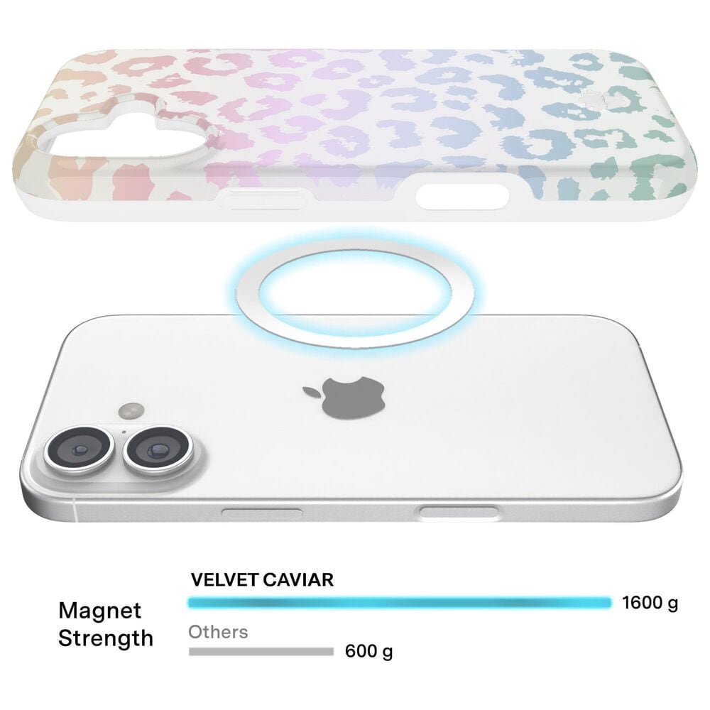 Velvet Caviar MagSafe Case For Apple iPhone 17 in White Opal Leopard, , large