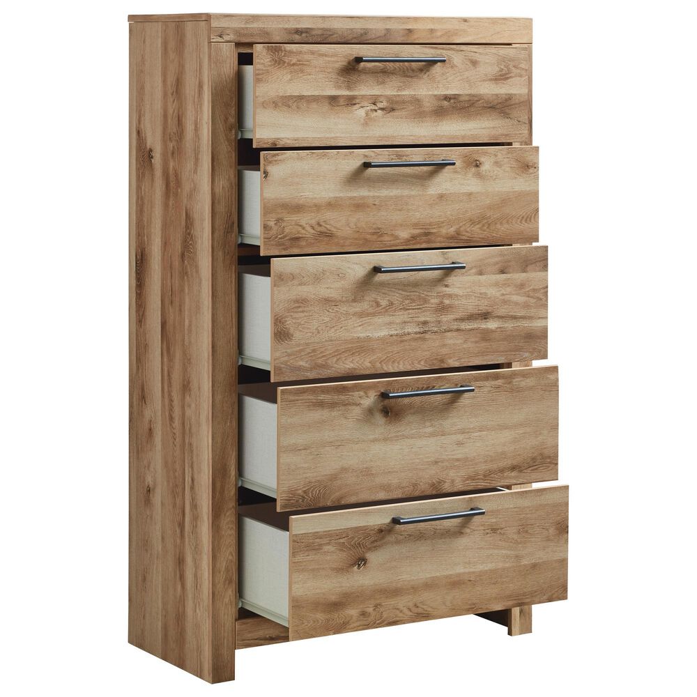 Ashley Hyanna 5-Drawer Chest in Golden Rustic, , large