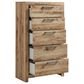 Ashley Hyanna 5-Drawer Chest in Golden Rustic, , large