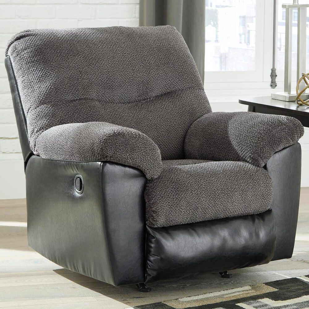 Signature Design by Ashley Millingar Manual Rocker Recliner in Smoke, , large