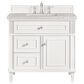 James Martin Vanities Lorelai 36" Single Vanity in Bright White with 3 cm Eternal Jasmine Pearl Quartz Top, , large