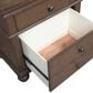 Riva Ridge Oxford Queen Sleigh Bed with Two Nightstands in Cocoa with AC Outlets and USB Ports, , large