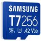 Samsung 256GB T7 UHS-I microSDXC Memory Card in Blue, , large
