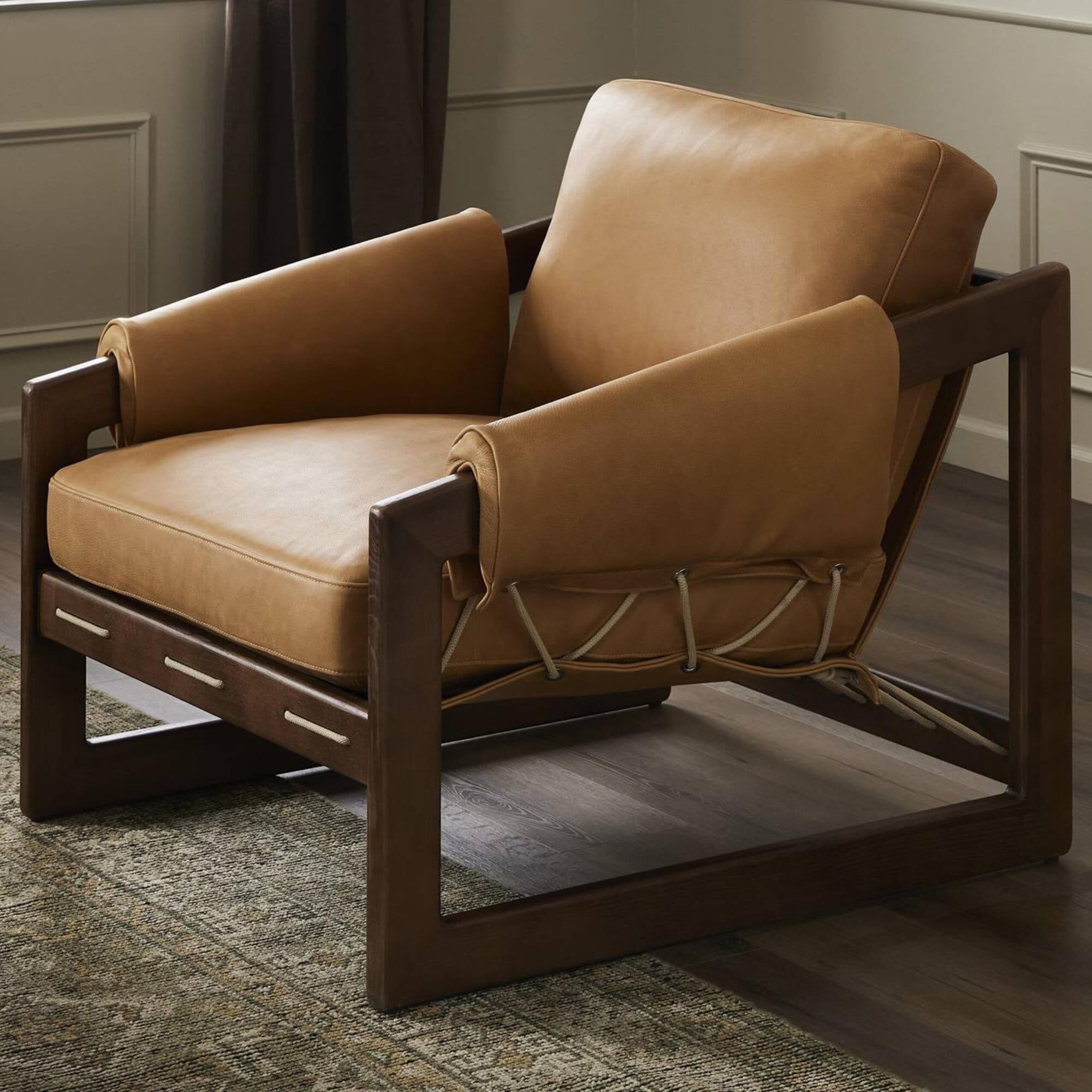 Four Hands Dustin Leather Accent Chair in Palermo Cognac