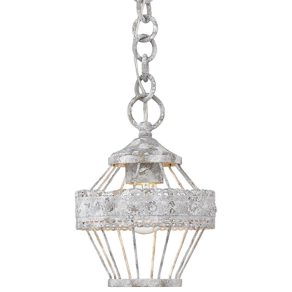 Golden Lighting Ferris Semi-Flush with Chain in Oyster, , large