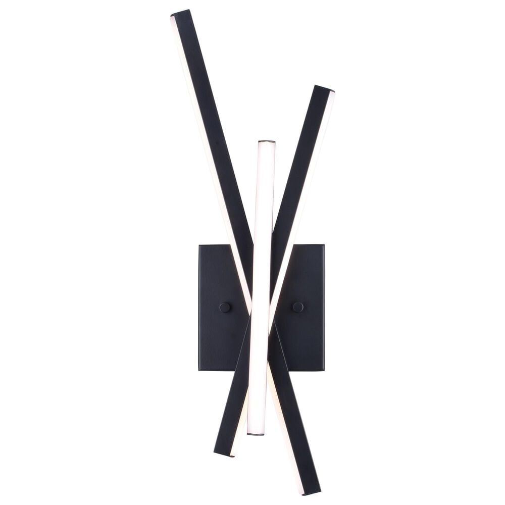 Vaxcel Barcelo 1-Light Wall Sconce in Matte Black, , large