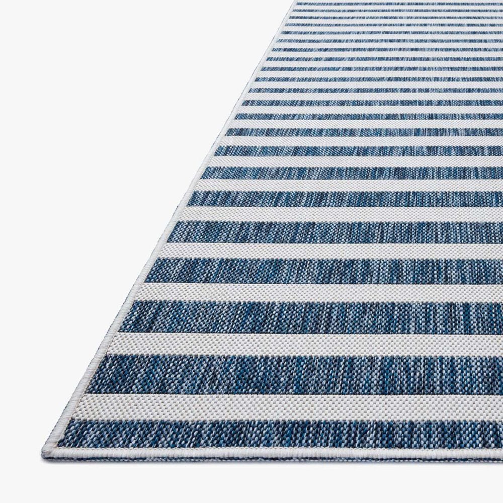 Loloi Easton Denim and Ivory 2&#39;3&quot; x 3&#39;9&quot; Indoor/Outdoor Area Rug, , large