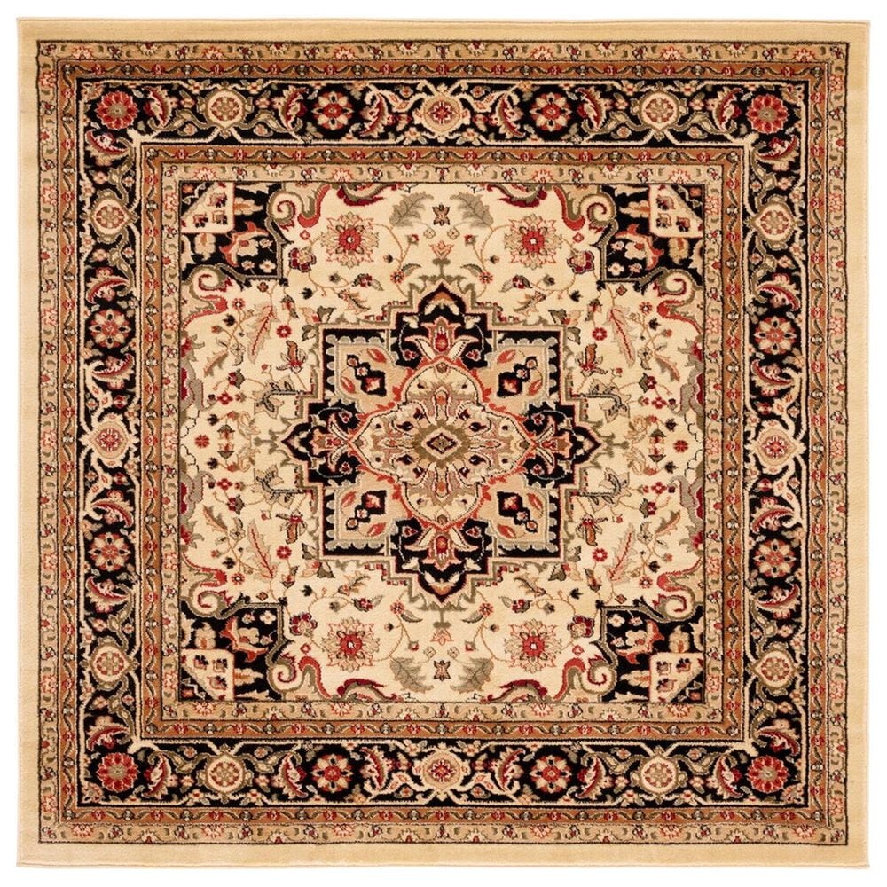 Safavieh Lyndhurst 6" Square Beige and Black Runner, , large
