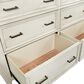 Riva Ridge Caraway 4 Piece King Storage Bedroom Set in Aged Ivory and Brown with USB Ports, , large
