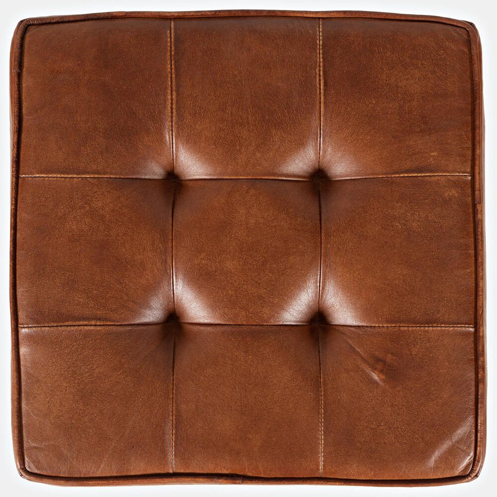 Waltham Brooks Leather Counter Stool in Saddle, , large