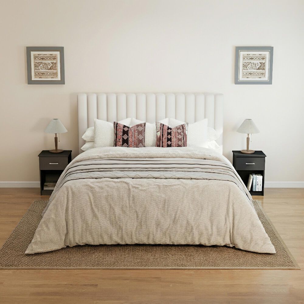 HOMLUX 1-Drawer Modern Nightstand with Bar Handle in Americano (Set of 2), , large