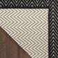 Nourison Horizon HOZ02 Black 10" x 14" Indoor/Outdoor Area Rug, , large