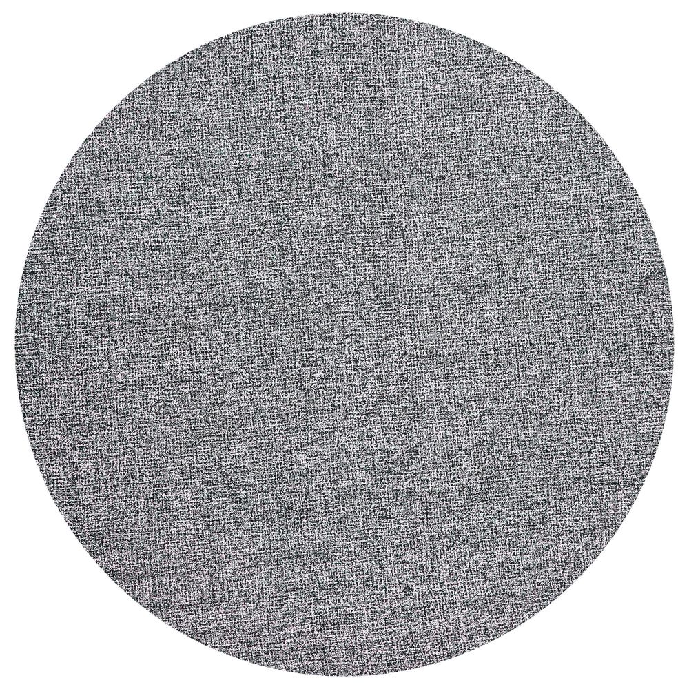 RIZZY Brindleton 8" Round Black and White Area Rug, , large