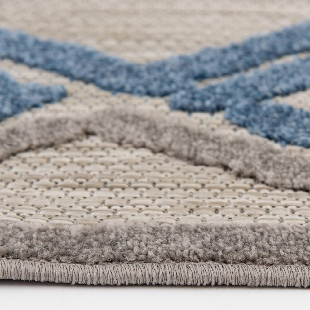 Central Oriental Fontana Parlan 3&#39;1&quot; x 5&#39;3&quot; Gray and Blue Area Rug, , large
