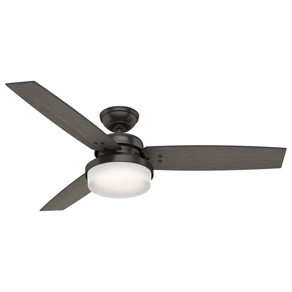 Hunter Sentinel 52" Ceiling Fan with LED Lights in Premier Bronze, , large