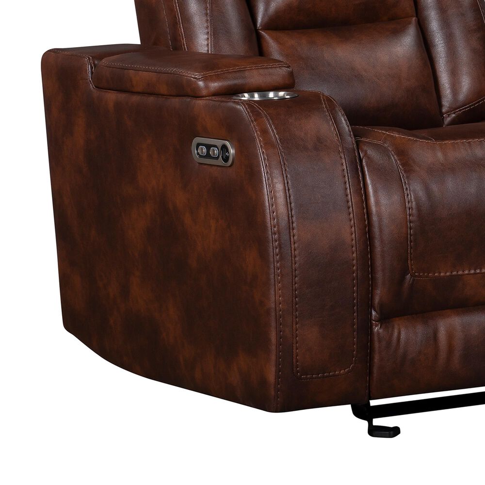 New Heritage Design Chester Power Glider Recliner in Brown, , large