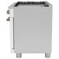 Cafe 8.25 Cu. Ft. Freestanding Dual Fuel Range with Double Oven in Matte White and Brushed Bronze, , large
