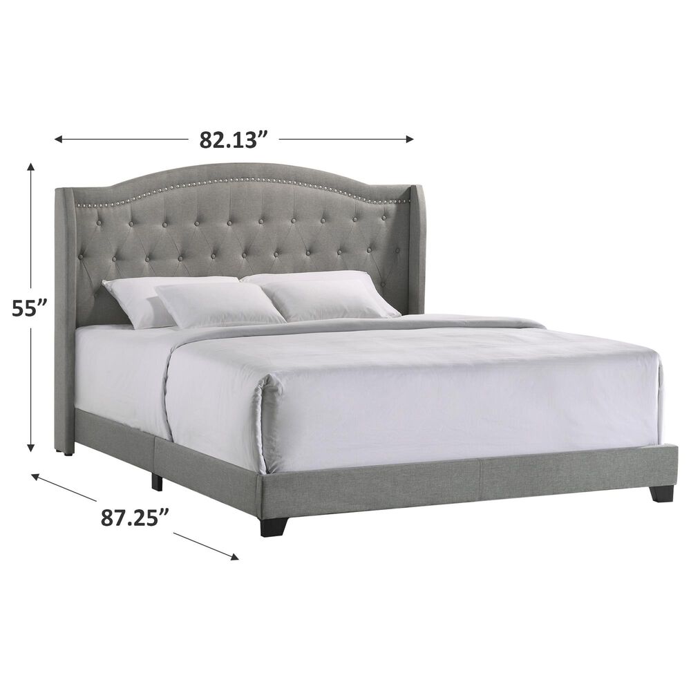 Hawthorne Furniture Rhyan Upholstered King Bed in Smoke, , large