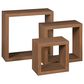 Regency Global Sourcing Niche Soho Wall Shelf in Urban Walnut - Set of 3, , large