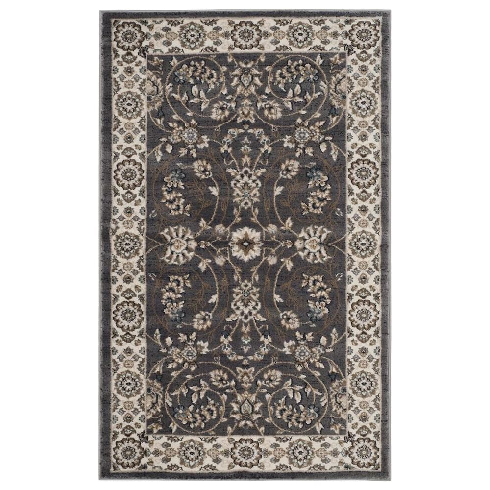 Safavieh Lyndhurst LNH340 4" x 6" Grey and Cream Area Rug, , large