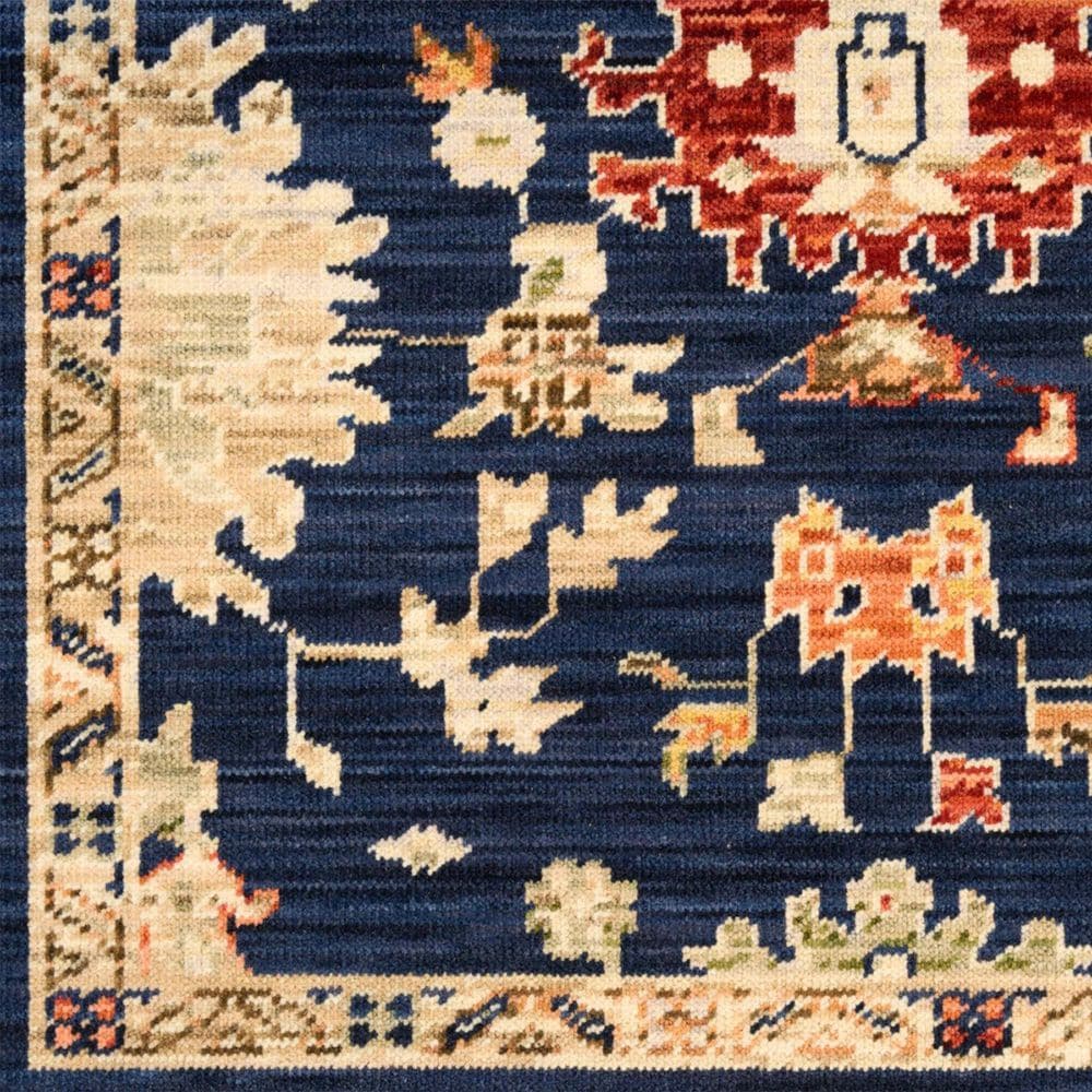 Nourison Antique Bloom Navy 5'6" x 8'6" Area Rug, , large