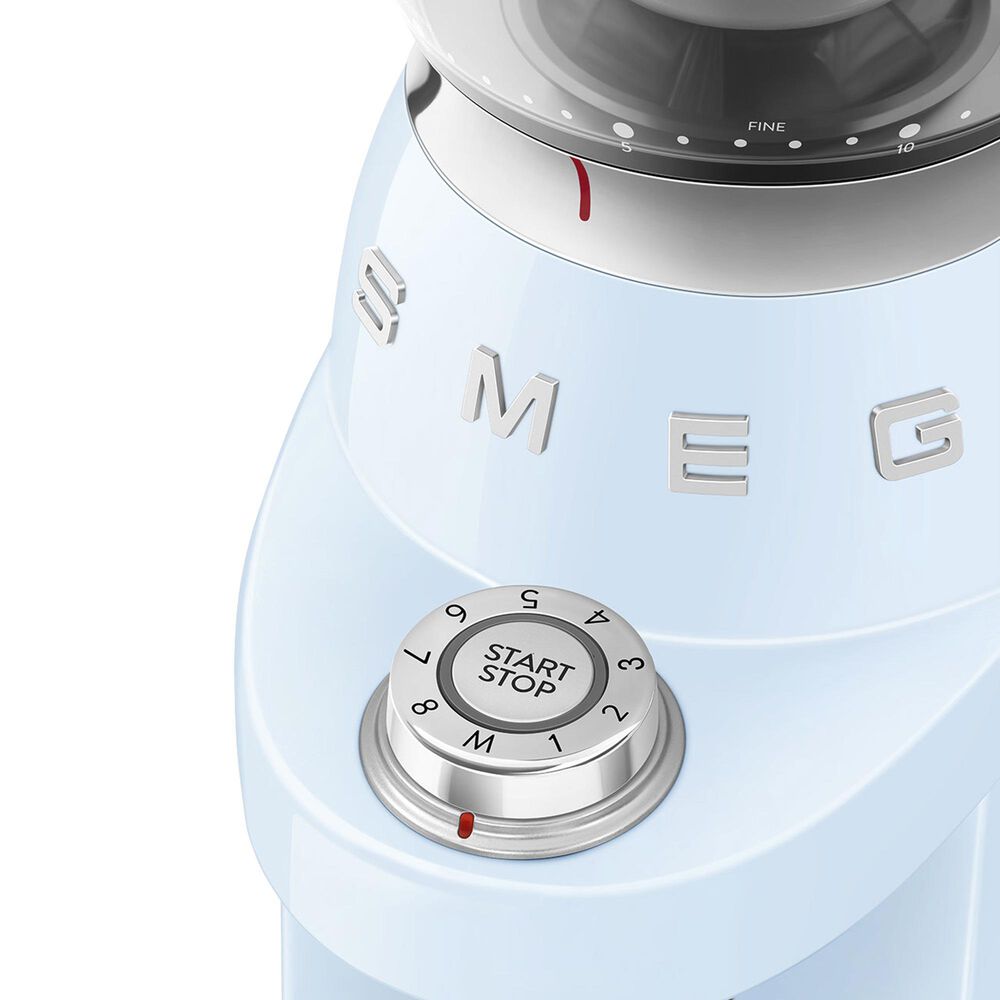 SMEG Conical Burr Coffee Grinder in Pastel Blue, , large
