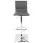 Lumisource Masters Swivel Adjustable Barstool with Grey Cushion in Chrome, , large