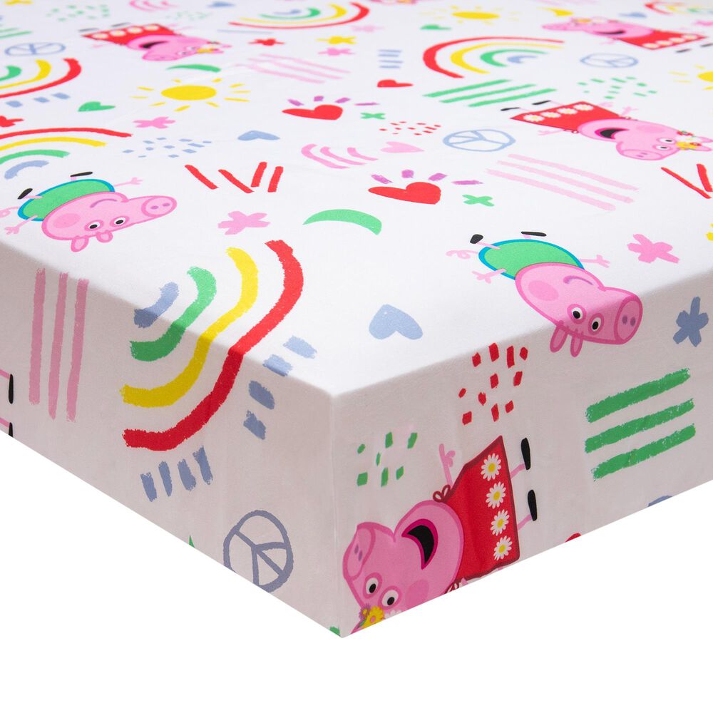 Nojo Baby and Kids Peppa Pig 4-Piece Toddler Bed Set in Pink, Red, Lavender, Yellow and Blue, , large