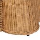 bali & pari Palm Rectangle Ottoman with Light Honey Rattan in White, , large