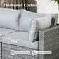 HOMLUX 7-Piece Patio Conversation Set with Grey Wicker in Dark Gray, , large