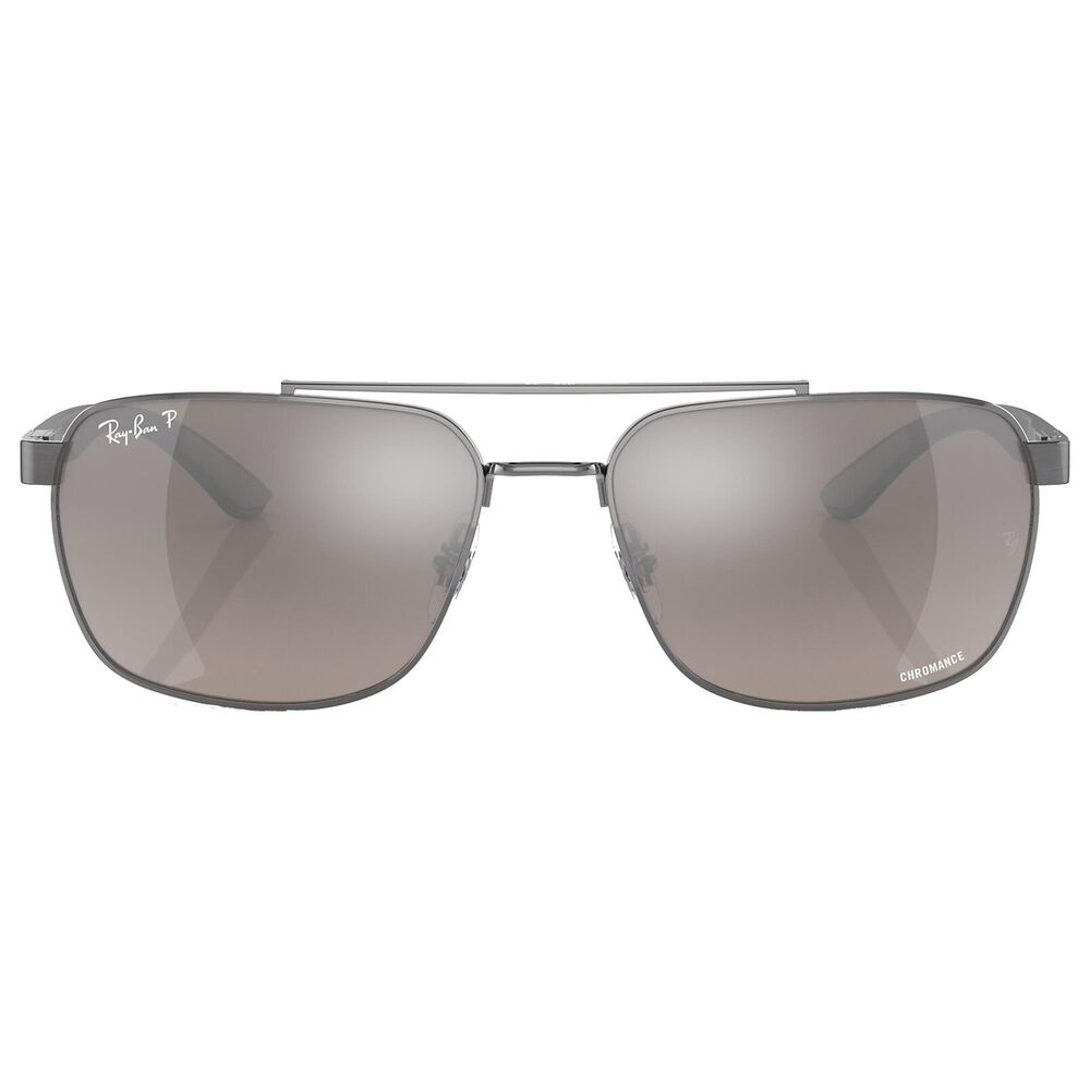 Ray-Ban Sunglasses with Grey Lenses in Polished Gunmetal, , large