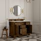 James Martin Vanities Brookfield 48" Single Bathroom Vanity in Honey Oak with 3 cm Victorian Silver Quartz Top and Rectangular Sink, , large