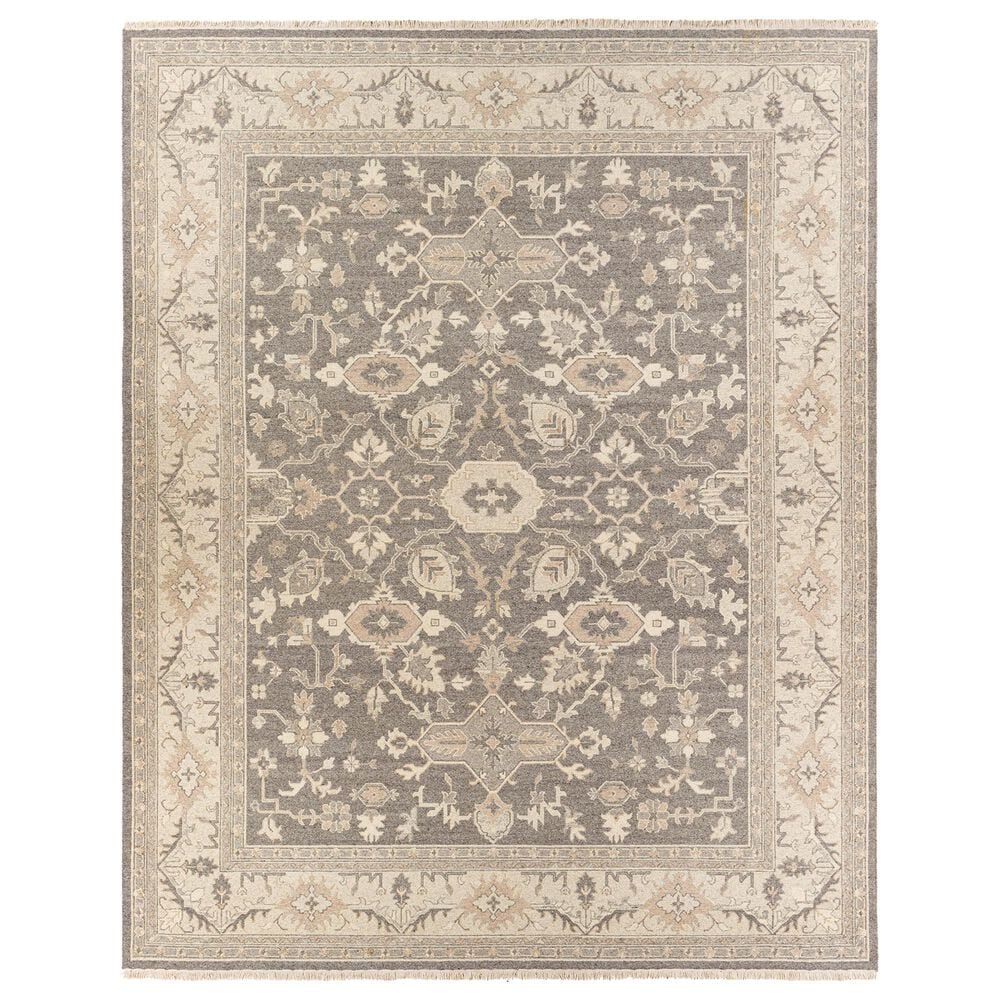 Surya Soumek 10" x 14" Medium Gray, Charcoal, Cream, Light Brown and Beige Area Rug, , large