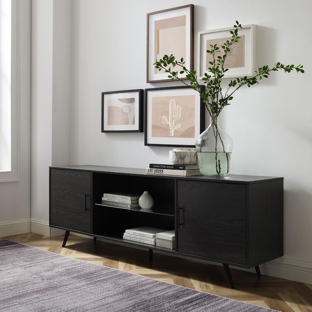 Walker Edison Nora 70&quot; TV Stand in Graphite, , large