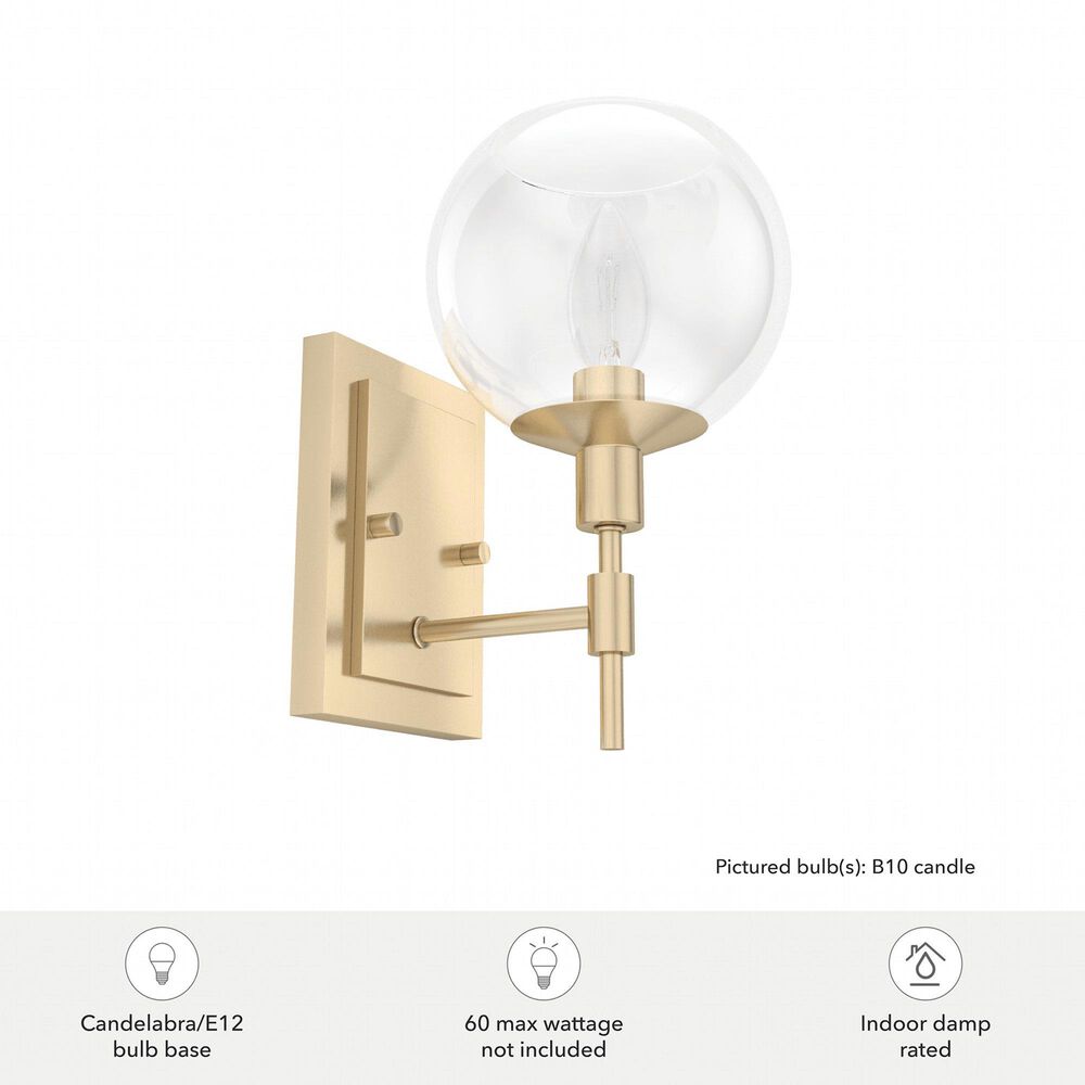 Hunter Xidane 1-Light Wall Sconce in Alturas Gold, , large