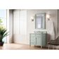 James Martin Vanities Brittany 36" Single Bathroom Vanity in Sage Green with 3 cm Carrara White Marble Top and Rectangle Sink, , large