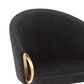LumiSource Claire Arm Chair with Black Velvet Cushion in Gold (Set of 2), , large