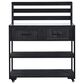 HOMLUX 62.3"" Outdoor Kitchen Island in Black, , large