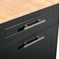 HOMLUX 47" Fluted Kitchen Island with Trash Can Storage Cabinet in Black and Natural, , large