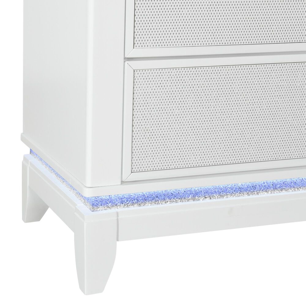 Global Furniture USA Alina 9-Drawer Dresser with Mirror in White, , large