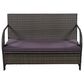 Hearth and Haven U Style Outdoor Loveseat with Convertible Seating in Gray, , large