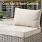 HOMLUX 6-Piece Outdoor Wicker Sectional Patio Furniture Set in Beige, , large