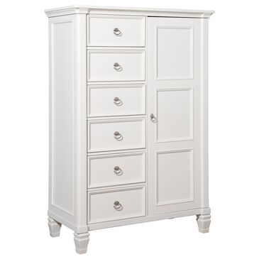 Millennium Prentice 6 Drawer Door Chest in White, , large